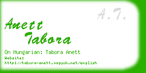 anett tabora business card